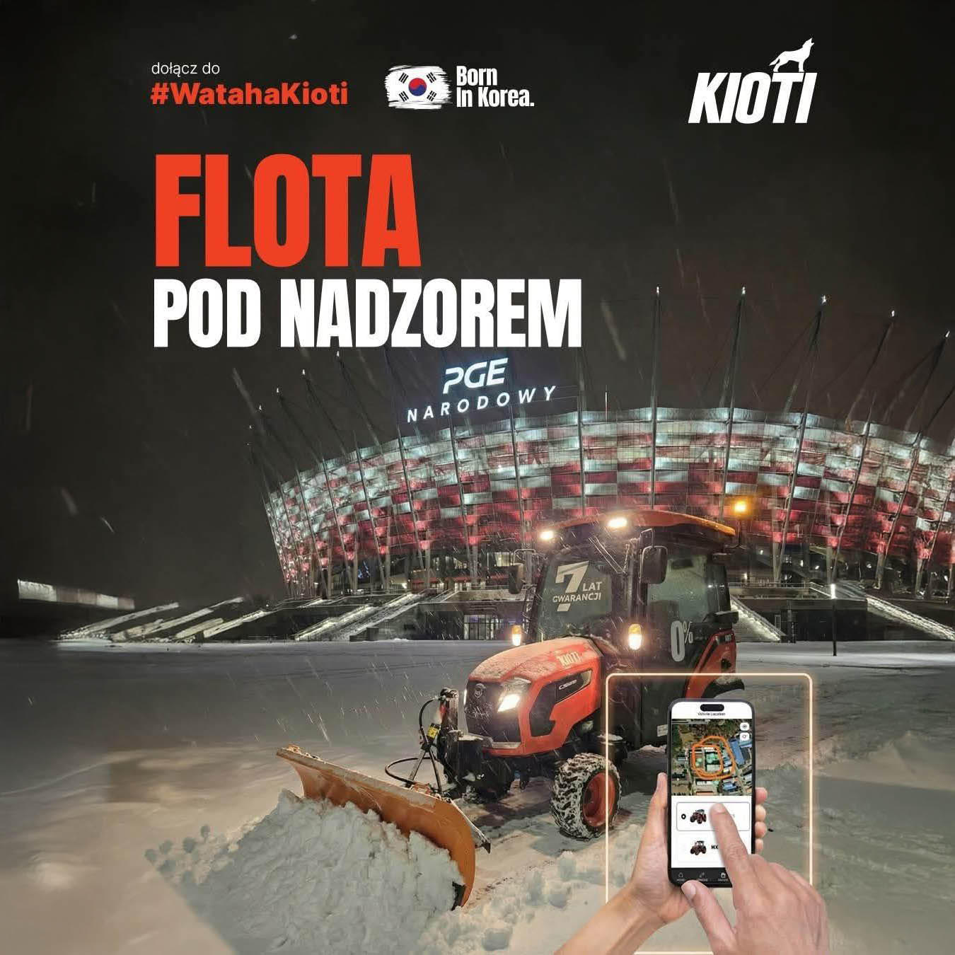 Ciągniki KIOTI pod systemowym nadzorem